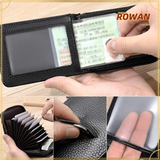 ROWANS กระเป๋าสตางค์ กระเป๋าถือ กระเป๋าใส่บัตรเครดิต RFID ป้องกัน RFID