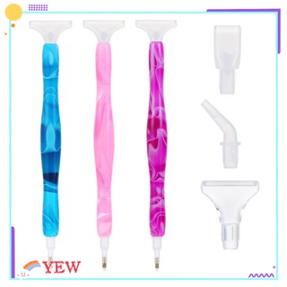 Yew ปากกาปักครอสสติตช์ เรซิน รูปเพชร DIY อุปกรณ์เสริม สําหรับเย็บปักถักร้อย