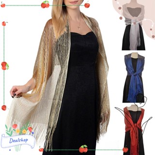 Dealshop ผ้าคลุมไหล่ หรูหรา สีทอง สีเงิน สําหรับเจ้าสาว