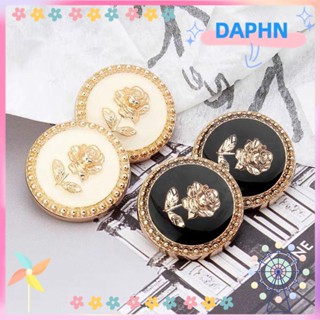 DAPHS กระดุมโลหะ สไตล์เรโทร สําหรับตกแต่งเสื้อผ้า DIY จํานวน 10 ชิ้น