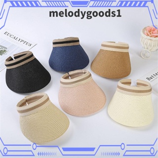 Melodygoods1 หมวกปีกกว้าง กันแดด แบบพกพา เหมาะกับเดินชายหาด แฟชั่นฤดูร้อน