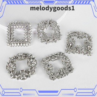 Melodygoods1 คลิปคริสตัล แวววาว สําหรับตกแต่งรองเท้าเจ้าสาว 1 คู่