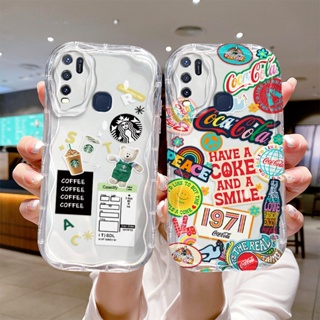 เคส vivo y50 เคส vivo y30 เคสโทรศัพท์มือถือแบบใส กันกระแทก ลายครีม สําหรับ vivo y50 y30 y30i