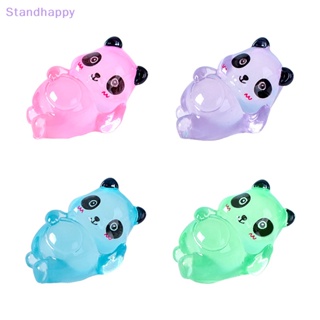 Standhappy ตุ๊กตาแพนด้าไม้ไผ่เรืองแสง ขนาดเล็ก สําหรับตกแต่งบ้านตุ๊กตา 2 ชิ้น