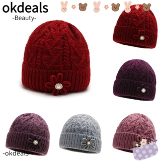 OKDEALS ใหม่ หมวกบักเก็ต ผ้าขนสัตว์ สไตล์ชาวประมง อบอุ่น ของขวัญคริสต์มาส ฤดูหนาว