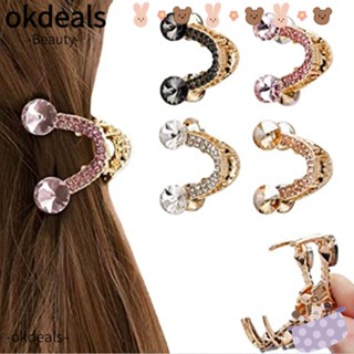 OKDEALS กิ๊บติดผม พลอยเทียม สีพื้น เหมาะกับเดินชายหาด สําหรับผู้หญิง