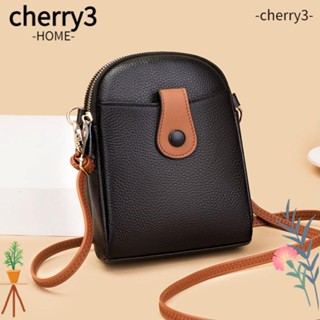 Cherry3 กระเป๋าสะพายไหล่ หนัง Pu ความจุเยอะ สีพื้น สําหรับสตรี