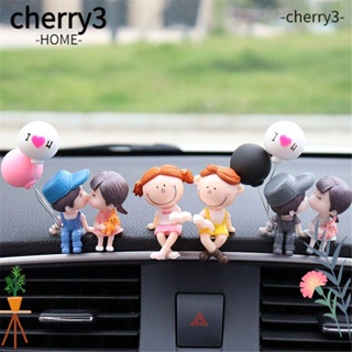 CHERRY3 รูปปั้นน่ารัก เครื่องประดับ สําหรับตกแต่งภายในรถยนต์