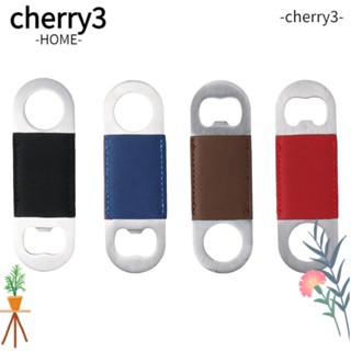 Cherry3 ที่เปิดขวดเบียร์ แบบหนัง สเตนเลส ด้ามจับ 4.7 นิ้ว 4 ชิ้น