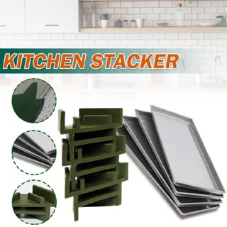 New 12pcs Green Apply PIAOLGYI Tray Stack Tray Kitchen Stacker Set