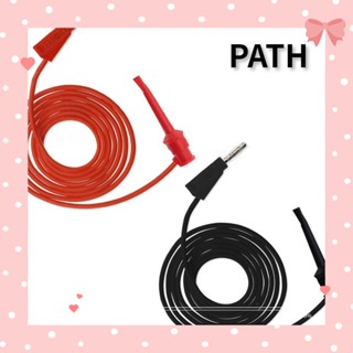 PATH คลิปตะขอกล้วย เชื่อมต่อ 100 ซม. ขนาดเล็ก 4 มม. สีแดง ดํา PA และมัลติมิเตอร์ทองแดง สําหรับยานยนต์ 2 ชิ้น