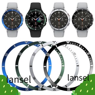 LANSEL เคสนาฬิกาข้อมือ กรอบโลหะ ป้องกัน ทรงกลม ขนาด 42 มม. 46 มม. สําหรับ Samsung Galaxy Watch 4 Classic 42 มม. 46 มม.