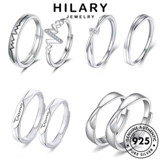 HILARY JEWELRY Silver คู่รัก เงิน ต้นฉบับ เครื่องประดับ 925 มอยส์ซาไนท์ไดมอนด์ เครื่องประดับ แฟชั่น เกาหลี แหวน เรียบง่าย แท้ M061