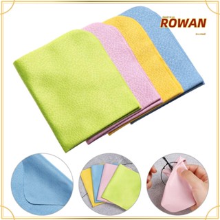 Rowans ผ้าเช็ดแว่นตา เลนส์กล้อง โทรศัพท์มือถือ คุณภาพสูง สุ่มสี 4 ชิ้น