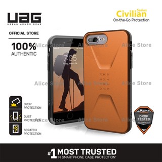 Uag เคสโทรศัพท์มือถือ ลายพลเรือน สีส้ม สําหรับ iPhone 7 Plus iPhone 8 Plus