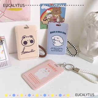 Eutus กระเป๋าใส่บัตรเครดิต พลาสติก ลายการ์ตูน สําหรับนักเรียน ผู้หญิง และผู้ชาย