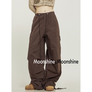 Moon  กางเกงขายาว คาร์โก้ กางเกง เชือกอเมริกันคลาสิค Cargo pants 2023 NEW 072610 Trendy High quality พิเศษ คุณภาพสูง A20M03Y 36Z230909