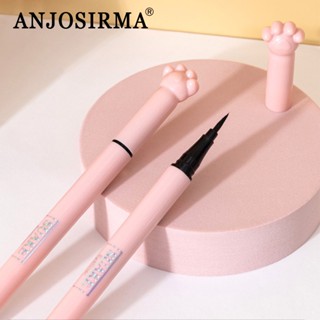 Anjosirma อายไลเนอร์ กันน้ํา ติดทนนาน กันเหงื่อ สีดํา สําหรับผู้หญิง ไม่เวียนหัว แต่งตา