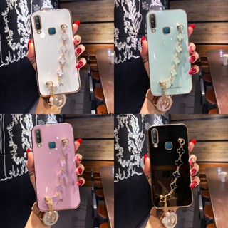 เคส Realme 5 Pro เคส Realme 11 Pro Plus เคส Realme C15 Casing Realme C55 Case Realme C53 Case Realme GT Neo5 SE Case Realme V30 Case Silicone Shockproof Cute Clover Four leaf Grass Pendant Chain Phone Cover Cassing Cases Case ซิลิโคน กันกระแทก