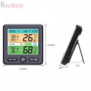 #ROYALLADY#Thermometer หน้าจอดิจิตอล LCD HD ขนาดใหญ่ คุณภาพสูง สําหรับตกแต่งบ้าน