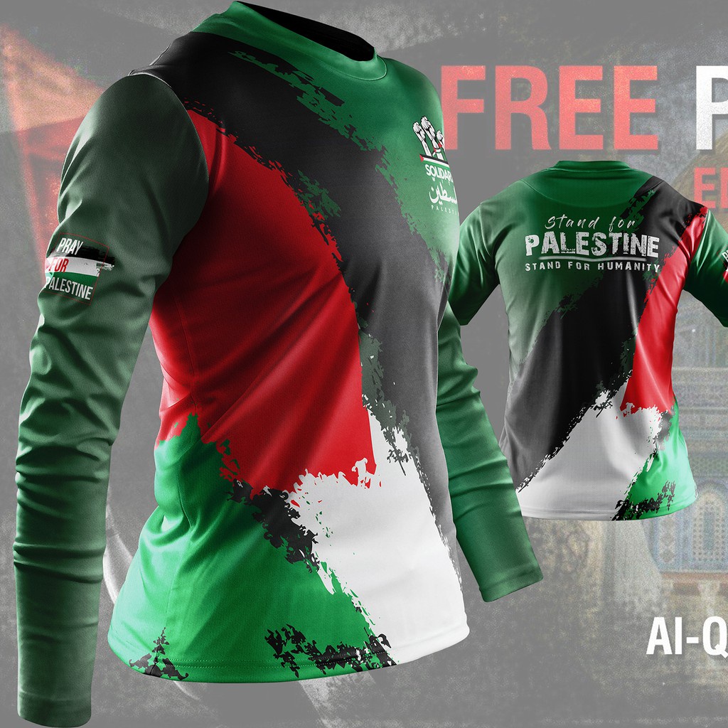 FREE CUSTOM ชื่อและหมายเลข - READY STOCK SOLIDARITY เสื้อยืด PALESTINE TEE สนับสนุน PALESTINE