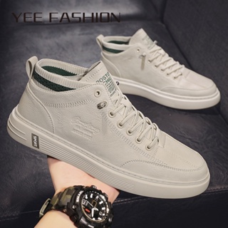 YEE Fashion  รองเท้าผ้าใบผู้ชาย ลำลองผู้ชาย ผ้าใบแฟชั่น สไตล์เกาหลี กีฬากลางแจ้ง ทำงานรองเท้าลำลอง 31z072701 สวยงาม Comfortable Korean Style ทันสมัย D23D046 37Z230910