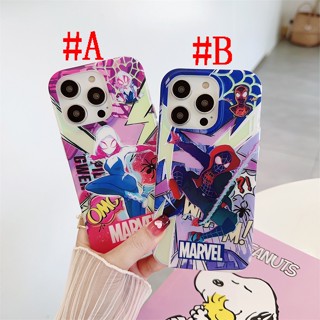 เคสแข็ง เคสไอโฟน iPhone 14 Pro Max iPhone 13 Pro Max iPhone 12 Pro Max iPhone 11 Cartoon Spider Man สไปเดอร์แมน  &amp; Spider Gwen Hard Case