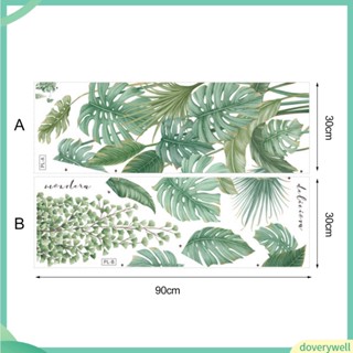 {doverywell} สติกเกอร์ติดผนัง ลายใบมอนสเตอร่าเขตร้อน 2 ชิ้น