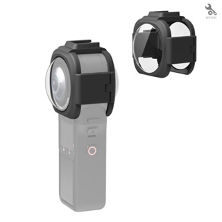 {self} Puluz ฝาครอบป้องกันเลนส์ พร้อมเมาท์ขาตั้งกล้อง สําหรับ Insta360 ONE RS 1 นิ้ว 360 Edition