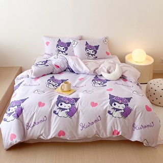 SANRIO ชุดเครื่องนอน ผ้าปูที่นอน ปลอกหมอน ผ้าฝ้าย 100% หนา 30 ซม. ลายการ์ตูนซานริโอ้ ควีนไซซ์ คิงไซซ์