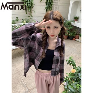 Manxi เสื้อเชิ้ตผู้หญิง เสื้อแฟชั่นผู้หญิง สะดวกสบาย  มีความรู้สึกของการออกแบบ  A95K0199