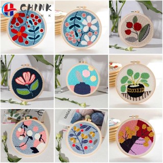 Chink สะดึงปักผ้า ลายดอกไม้ DIY สําหรับเย็บปักถักร้อย
