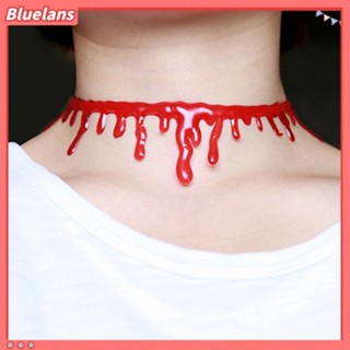 Bluelans สร้อยคอโชคเกอร์ จี้เลือดหยด สไตล์พังก์ ฮาโลวีน