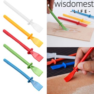 Wisdomest เครื่องมือขูดกาวเครื่องหนัง PP สําหรับงานฝีมือ DIY