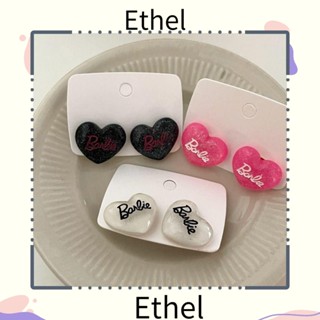 Ethel1 ต่างหูเรซิ่น รูปตัวอักษรภาษาอังกฤษ สําหรับตุ๊กตาบาร์บี้