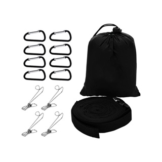 Outdoor Hiking Practical Durable Garden Supplies Tent Accessories With Carabiners Clips Campsite Storage Strap