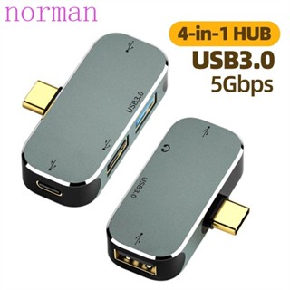 Norman อะแดปเตอร์ฮับ Type-C HDMI PD100W USB3.0 USB2.0 USB3.1 ชาร์จเร็ว สําหรับคอมพิวเตอร์ แล็ปท็อป