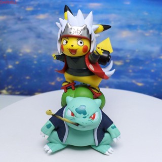 ฟิกเกอร์ PVC รูปการ์ตูนปิกาจู Pokemon Jiraiya Pikachu Jiraiya ขนาดเล็ก สําหรับเด็ก