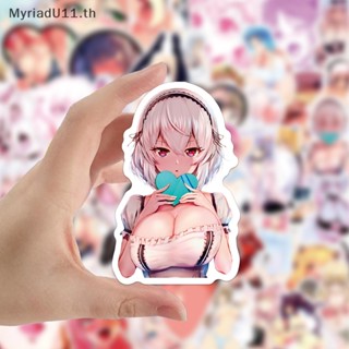 Myriadu สติกเกอร์ ลายการ์ตูนอนิเมะ Waifu DIY สําหรับติดตกแต่งสเก็ตบอร์ด แล็ปท็อป กีตาร์ 100 ชิ้น