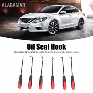 ALABAMAR 6pcs ซีลน้ำมัน ตะขอ ORing ปะเก็น Puller Remover Pick Set เครื่องมือช่างรถยนต์แบบพกพา