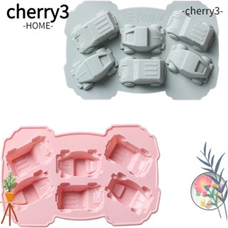 Cherry3 แม่พิมพ์ซิลิโคน รูปรถยนต์ สีชมพู สีฟ้า 17*9.9*1.6 ซม. 2 ชิ้น