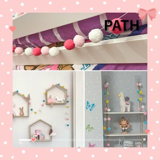 Path แบนเนอร์ปอมปอม แฮนด์เมด หลากสี 2.5 เมตร สําหรับตกแต่งบ้าน ห้องเด็ก