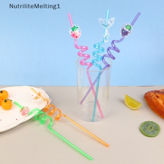 [NutriliteMelting1] หลอดดูดน้ําพลาสติก ลายการ์ตูน เกรดอาหาร ใช้ซ้ําได้ หลากสี สําหรับตกแต่งปาร์ตี้วันเกิดเด็ก [TH]