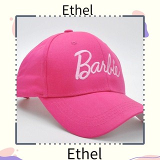 Ethel1 หมวกเบสบอลลําลอง ปักลายตัวอักษร กันแดด ปรับได้ สําหรับตุ๊กตาบาร์บี้