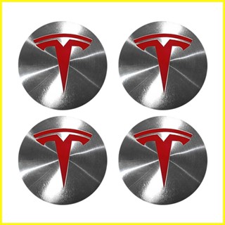 สติกเกอร์โลโก้ สําหรับติดตกแต่งดุมล้อรถยนต์ Tesla Wheels demeath