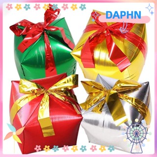 Daphs ลูกโป่งฟอยล์อลูมิเนียม รูปลูกโป่งพองลม สําหรับตกแต่งปาร์ตี้คริสต์มาส 2 ชิ้น