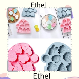 Ethel1 แม่พิมพ์ซิลิโคน ธีมคริสต์มาส สําหรับทําเค้กช็อคโกแลต สโนว์แมน