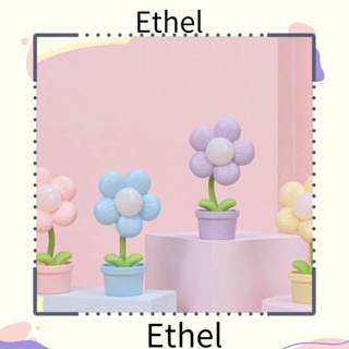 Ethel1 โคมไฟตั้งโต๊ะ ขนาดเล็ก ใช้แบตเตอรี่ สไตล์โรแมนติก สร้างสรรค์ สําหรับเด็ก