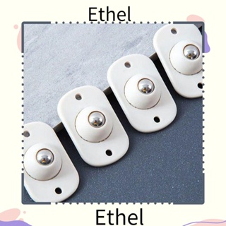 Ethel1 ลูกรอกหมุนได้ 360 องศา สเตนเลส สีขาว ทนทาน สําหรับเฟอร์นิเจอร์ 4 ชิ้น