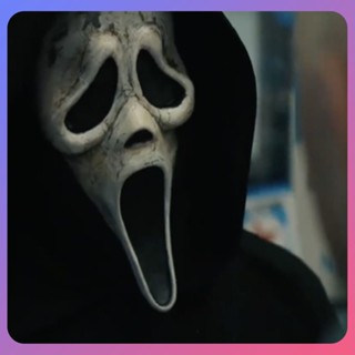 ☛ หน้ากากเรียกผี God Of Death Scream 6 Mask Skull Headgear Metamorphosis Horror White Ghost Face Ghost Halloween Decor srlive